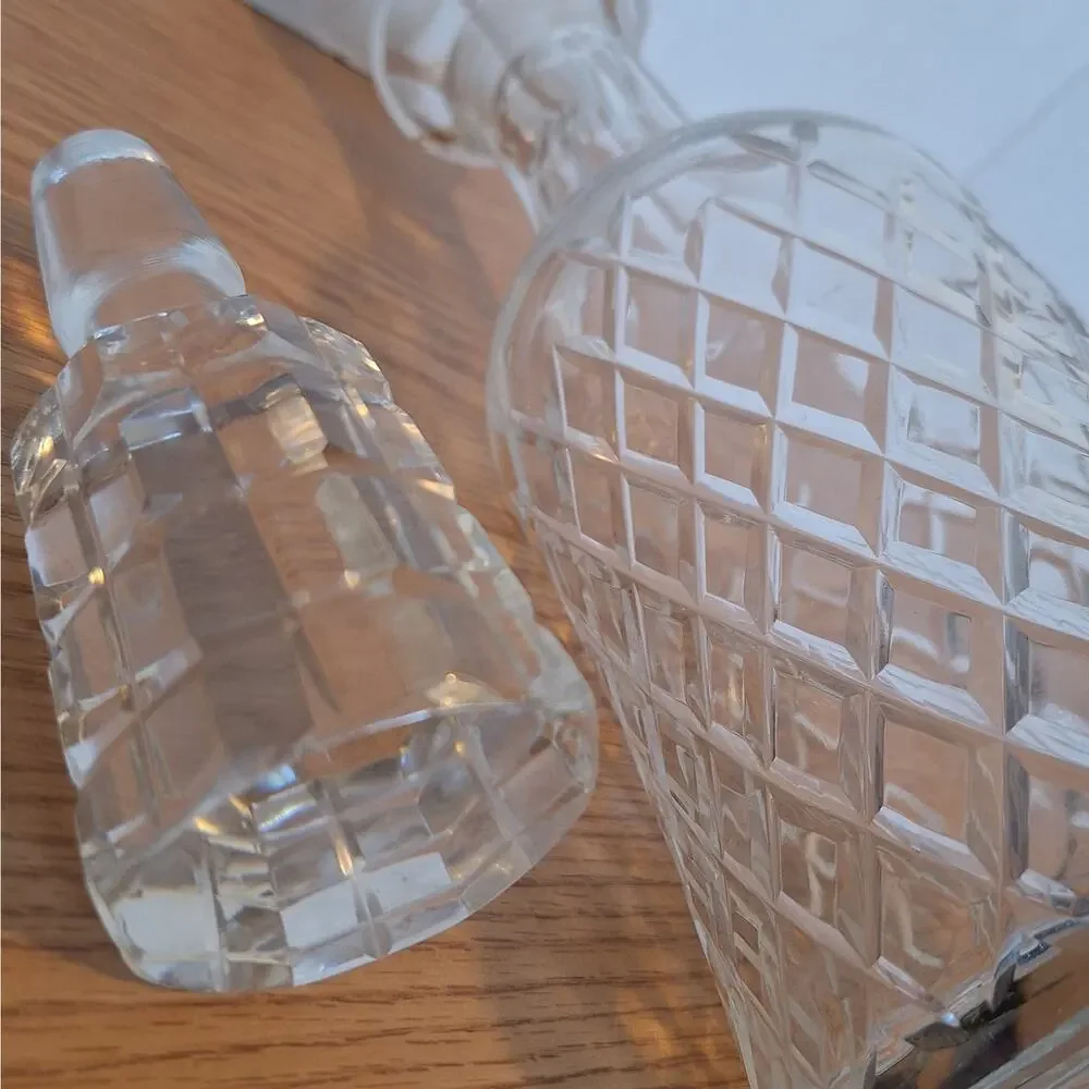 Vintage Cut Crystal Liquor Decanter 13.5